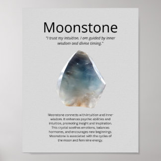 Poster Crystal Moonstone Signification