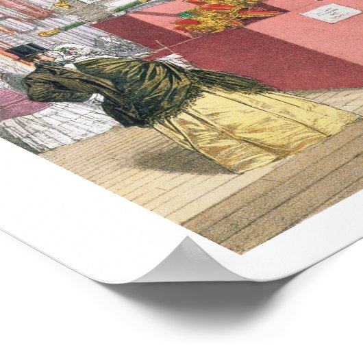 Poster Crystal Palace, Cour indienne, pub. par Dickinso (Coin)