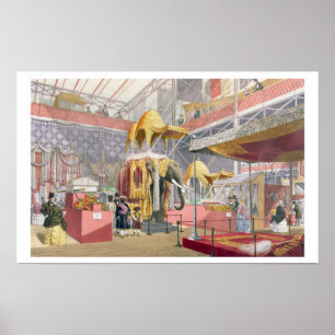 Poster Crystal Palace, Cour indienne, pub. par Dickinso