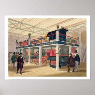 Poster Crystal Palace, la cour agricole (colorée l