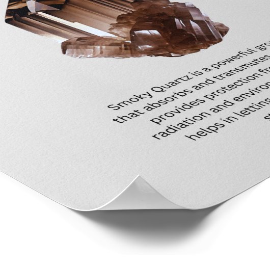 Poster Crystal Quartz Fumé Signification (Coin)