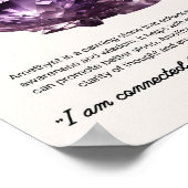 Poster Crystal Signification Améthyste, pour la Méditatio (Coin)