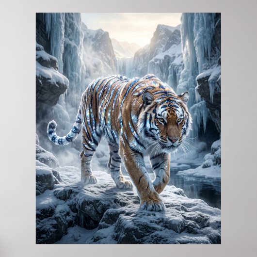 Poster Crystal Tiger Aube Gelée (Devant)
