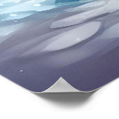 Poster Crystalized Cute Baby Dragon Bleu Bleu Bébé (Coin)