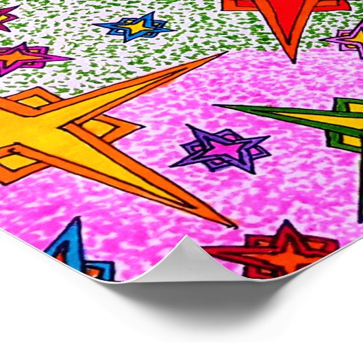 Poster Crystallize - Dessin abstrait (Coin)