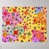 Poster Crystallize - Dessin abstrait (Devant)