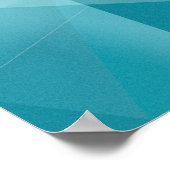 Poster Crystals bleu turquoise Triangles Arrière - plan (Coin)