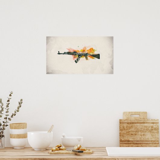 Poster CSGO AK47 Déchets Rebel (Cuisine)