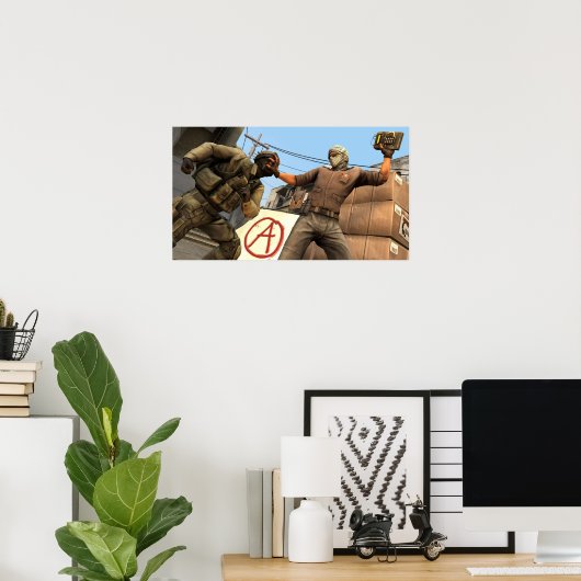 Poster Csgo CT vs T (Bureau à domicile)