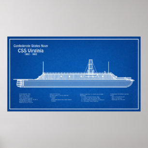 Poster CSS Virginie - Plan de plan des navires ABD