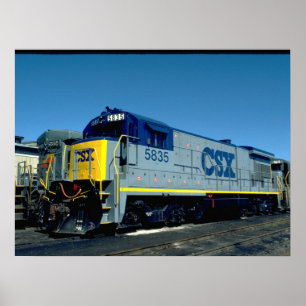 Poster CSX GE B36-7 #5835, 1990_Trains