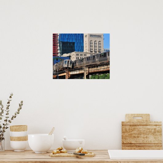 Poster CTA rapid transit Orange Line and Green Line (Cuisine)