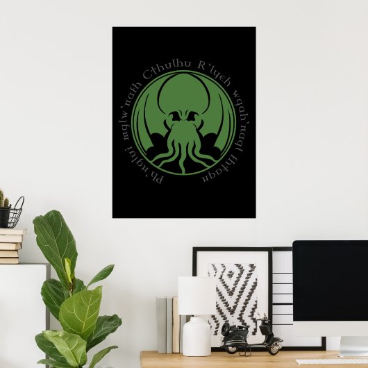 Poster Cthulhu (Bureau à domicile)