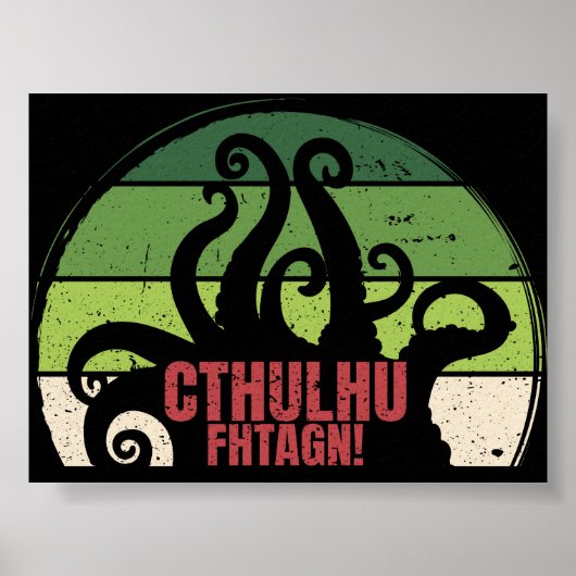 Poster Cthulhu Fhtagn Vintage (Devant)