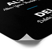 Poster Ctrl Alt Del Citation Motivationnelle (Coin)