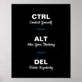 Poster Ctrl Alt Del Citation Motivationnelle (Devant)