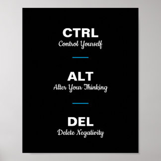 Poster Ctrl Alt Del Citation Motivationnelle