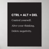 Poster Ctrl Alt Del Motivation inspiration Dire un devis (Devant)