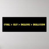 Poster Ctrl > Alt > Supprimer > Bullyisme - Anti Bully (Devant)