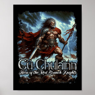 Poster Cu Chulainn Celtic Irish Mythologie Guerre Dieu