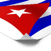 Poster Cuba - Afdruk vlag (Hoek)