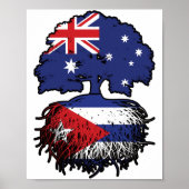 Poster Cuba Australie Australie Australie drapeau des rac (Devant)