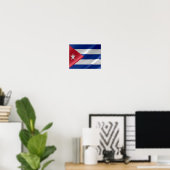 Poster Cuba - Drapeau d'agitation - (Bureau à domicile)