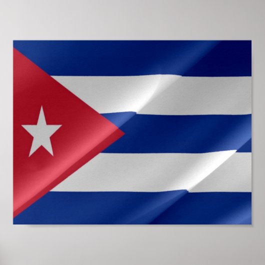 Poster Cuba - Drapeau d'agitation - (Devant)