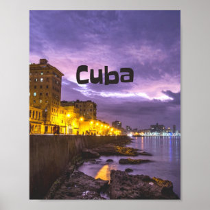 Poster Cuba La Havane La Nuit
