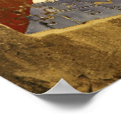 Poster CUBA, La Havane. Puzzle mosaïque du drapeau cubain (Coin)