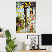 Poster Cuba L'Île De Vacances Des Tropiques (Bureau à domicile)