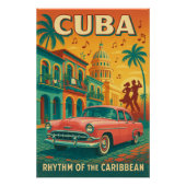 Poster Cuba - Rythme des Caraïbes (Devant)