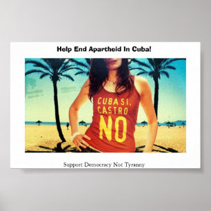 Poster Cuba Si Castro Non