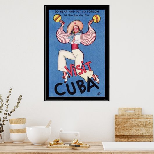 Poster Cuba vintage - (Cuisine)