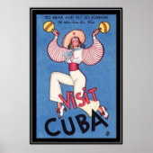 Poster Cuba vintage - (Devant)