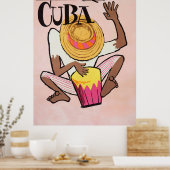 Poster Cuba, voyage vintage (Cuisine)