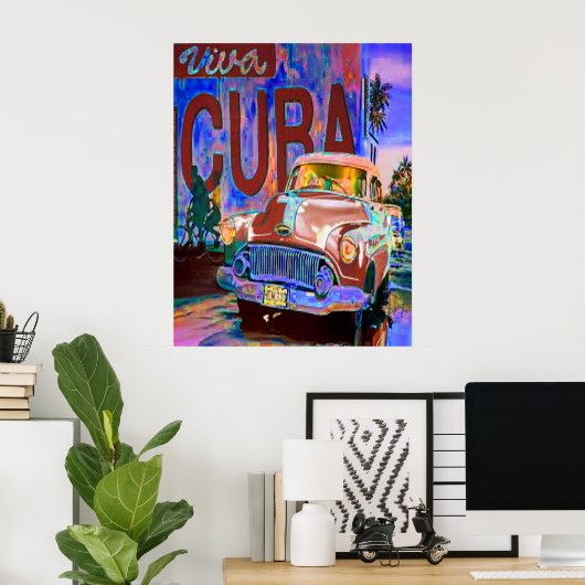 POSTER CUBAN BUICK (Bureau à domicile)