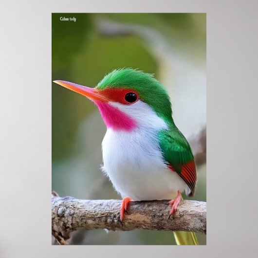 Poster Cuban tody  (Devant)