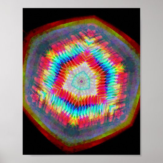 Poster Cube Abstrait Lumineux (Devant)