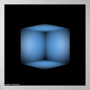 Poster cube bleu