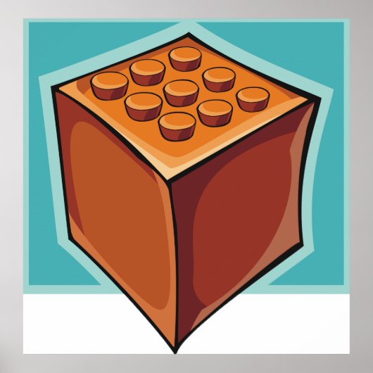 Poster Cube Brown (Devant)