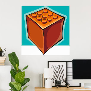 Poster Cube Brown