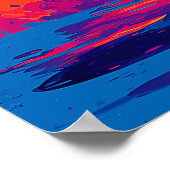 Poster Cube d'art mural abstrait et coloré (Coin)