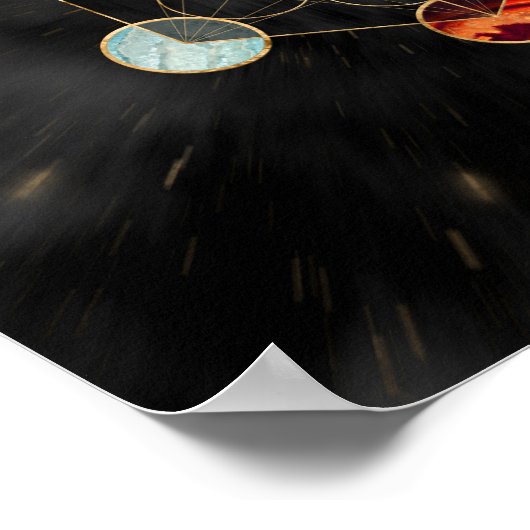 Poster Cube de Metatron Chakras Géométrie sacrée (Coin)