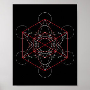 Poster Cube de Metatron Géométrie sacrée Spirituel
