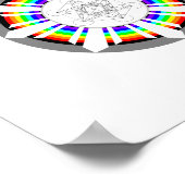 Poster Cube de Métatron Prisme Arc-en-Ciel (Coin)