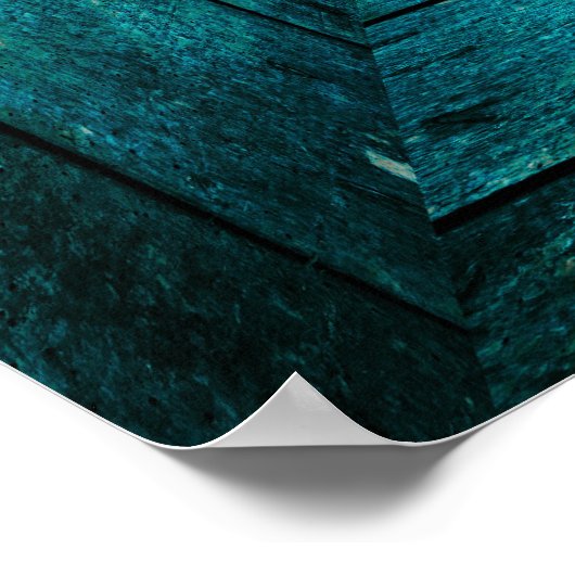 Poster Cube en bois Abstrait (Coin)