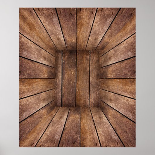 Poster Cube en bois Abstrait (Devant)