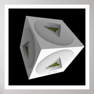 Poster Cube flottante