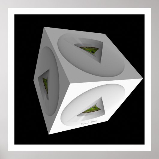 Poster Cube flottante (Devant)